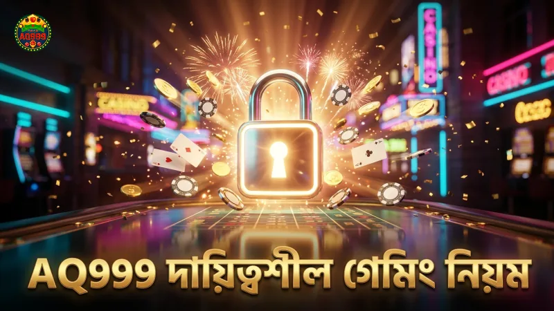 AQ999 প্ল্যাটফর্মে দায়িত্বশীল গেমিং নিয়মাবলী প্রদর্শন।